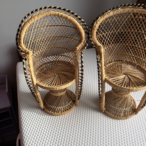 Wicker peacock chairs - peacock,