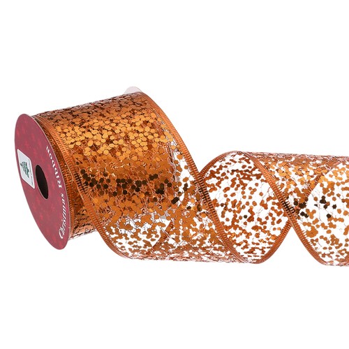 Glitter mesh wired ribbon 5 - glitter,