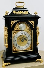 Antique 19thC 8 Day Ebonised &