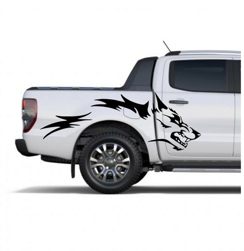 Wolf car graphics decal - (pair),