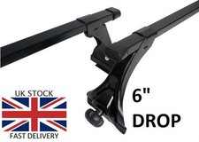 Roof bars Rain Gutters Racks rails Fits Pajero Shogun Volvo Estate 6" Drop