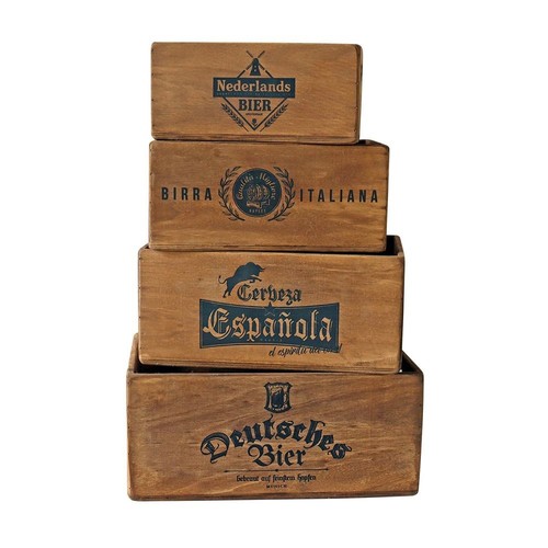 Vintage beer crates boxes - boxes, (set
