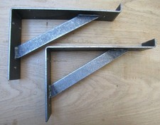 Rustic shelf brackets shelving Industrial vintage PAIR 9"