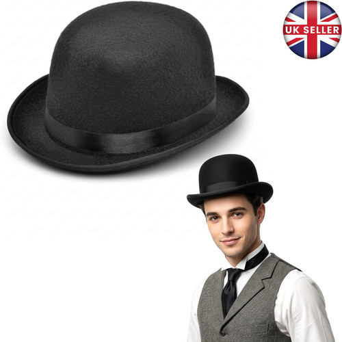 Black bowler hat - hat, adult