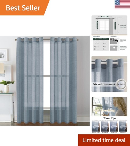 Natural linen blend sheer - blend,