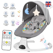 Bluetooth Electric Baby Swing Infant Music Cradle Bouncer Rocker Chair+Remote UK