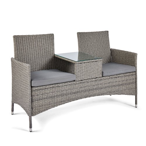 Rattan loveseat for garden - rattan,