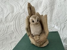 Teviotdale  Boxed Owl Figurine , Owl In tree Stump .