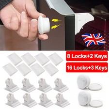 Invisible Magnetic Baby Child Pet Proof Cupboard Door Drawer Safety Lock Catch