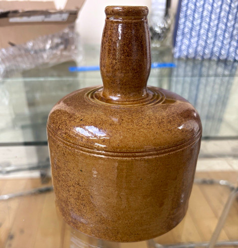 Vintage brown stoneware - brown,