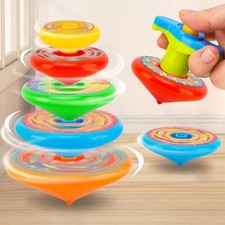 Kids Stacked Spinning Tops Toys Flying Stacking Gyroscopes Set Rotating Toy