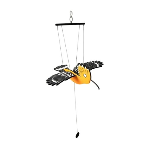Wooden flying bird mobile - flying,