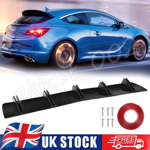 Black rear diffuser - black, 10fins