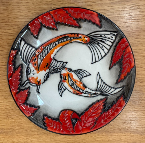 Moorcroft pottery round pin - moorcroft,