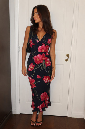 Stella morgan navy pink floral - stella,