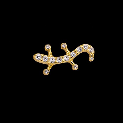 Gold titanium lizard - cz,