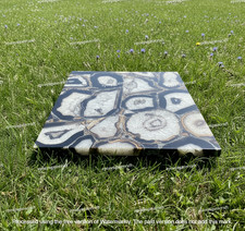 12" Black Agate Square Slab |