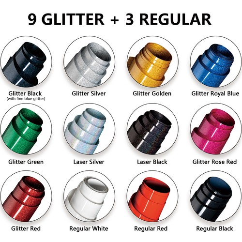 Rolls x5ft glitter heat - 10"x5ft,