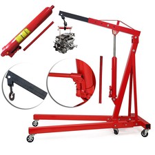 1 Ton Portable Folding Engine Crane Stand Hydraulic Cranes Hoist Lift with Wheel