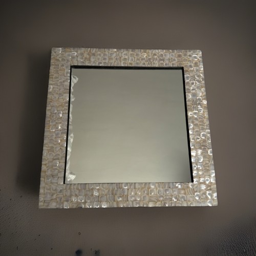 Mother pearl mirror 39cms - mother,