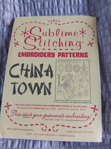 China town iron embroidery - china,