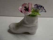 ROYAL DOULTON PORCELAIN BOOT SHOE FLOWER POSY BASKET HAND PAINTED FLORAL