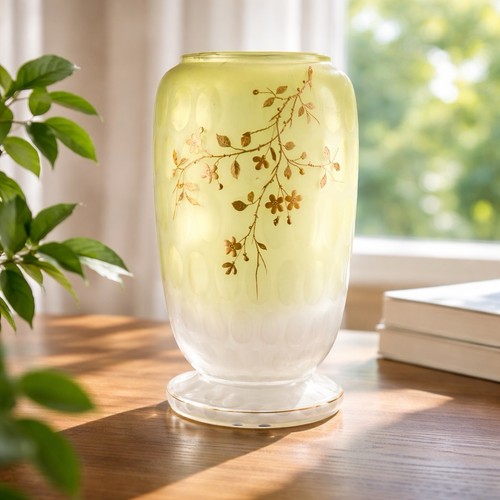Large moser vase with - large,