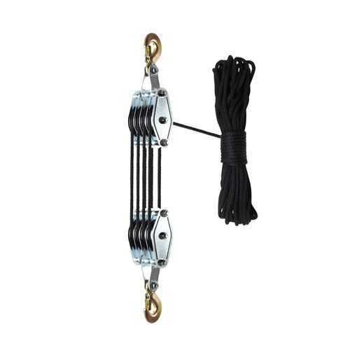 Rope pulley hoist - hoist, self-locking