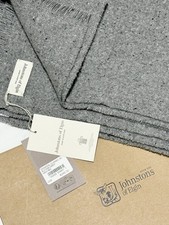 Johnstons Of Elgin 100% Cashmere Scarf Grey Unisex Made In Scotland