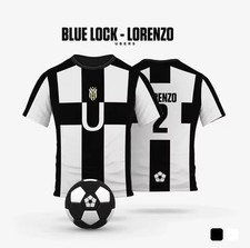 ⚽️🔥Blue Lock Cosplay Football Costume Ubers Barou Lorenzo T-shirt Soccer Anime
