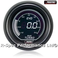 GENUINE Prosport 52mm Evo Ice White Display LCD Digital Turbo Boost Gauge BAR