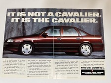 Original 1989 Mk3 Vauxhall Cavalier GSi 2000 16v Magazine Advert Poster Retro