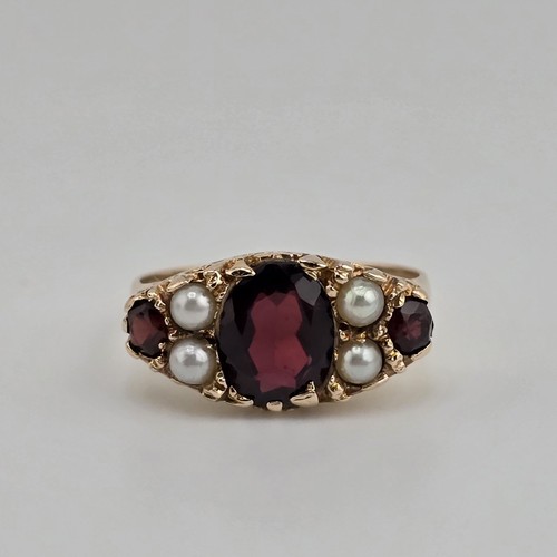 1975 vintage 9ct gold garnet - 1975,