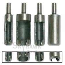 New 4-Pc Plug Cutter Set 1/4"