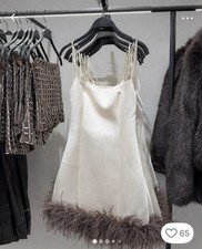 Zara viral satin feather dress