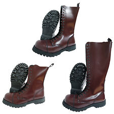 Oxblood Boots & Braces Cherry Rangers 10 14 20 Hole Steel Toe Punk Skinhead Oi