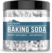 Baking Soda Capsules, 200 Capsules, Sodium Bicarbonate