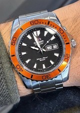 ORIENT MAKO XL Diver's Watch FEM75004B Automatic 200M Planet Ocean Orange