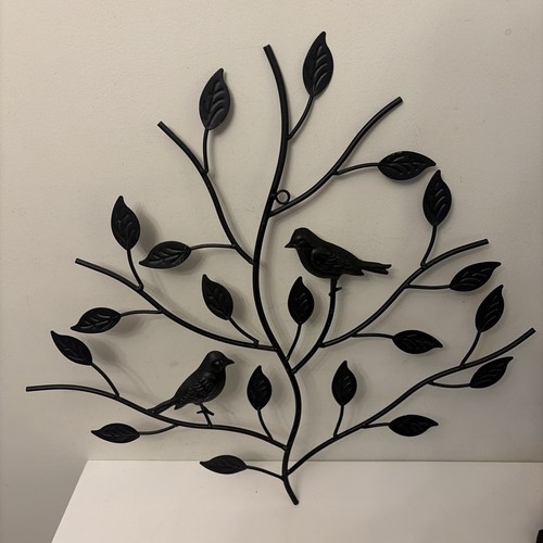 Black metal birds wall art - metal,