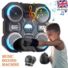 Smart Music Boxing Machine, Kids Wall Mounted Music Boxing Machine with Gloves