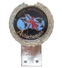 Vintage Systeme International Autocheques Car Badge Emblem by J R Gaunt London