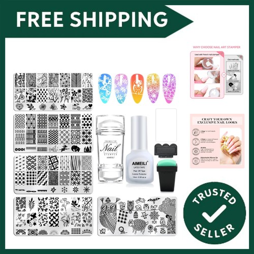 Nail art stamping templates - nail,