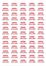 650+ - OPEN WITH CARE Labels