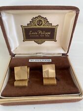 18ct.Gold Plated Louis Philippe Cufflinks Square Designer