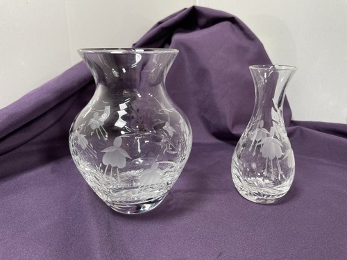 Stuart crystal vases fushia - 2,