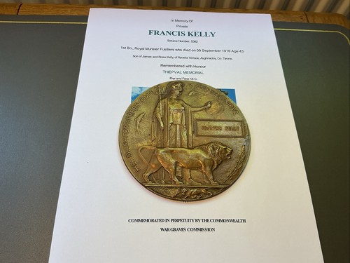 Ww1 memorial plaque francis - ww1,