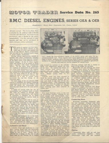 Bmc diesel engines - diesel, engines,