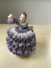 Irish Dresden figurine "Babette" in pale purple