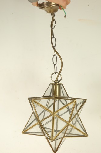 Vintage brass moravian star - brass,