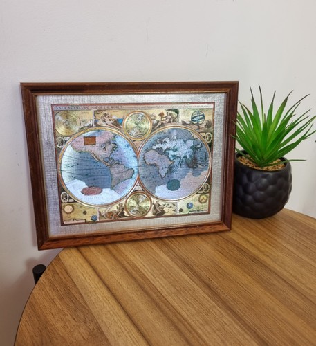 Vintage framed accvrat map - framed, of